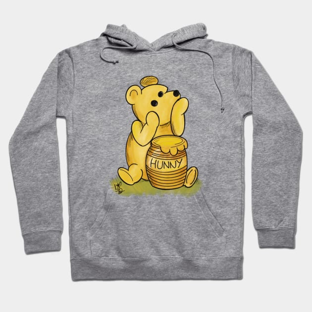 Winnie the Pooh and the Hunny Jar Hoodie by Alt World Studios